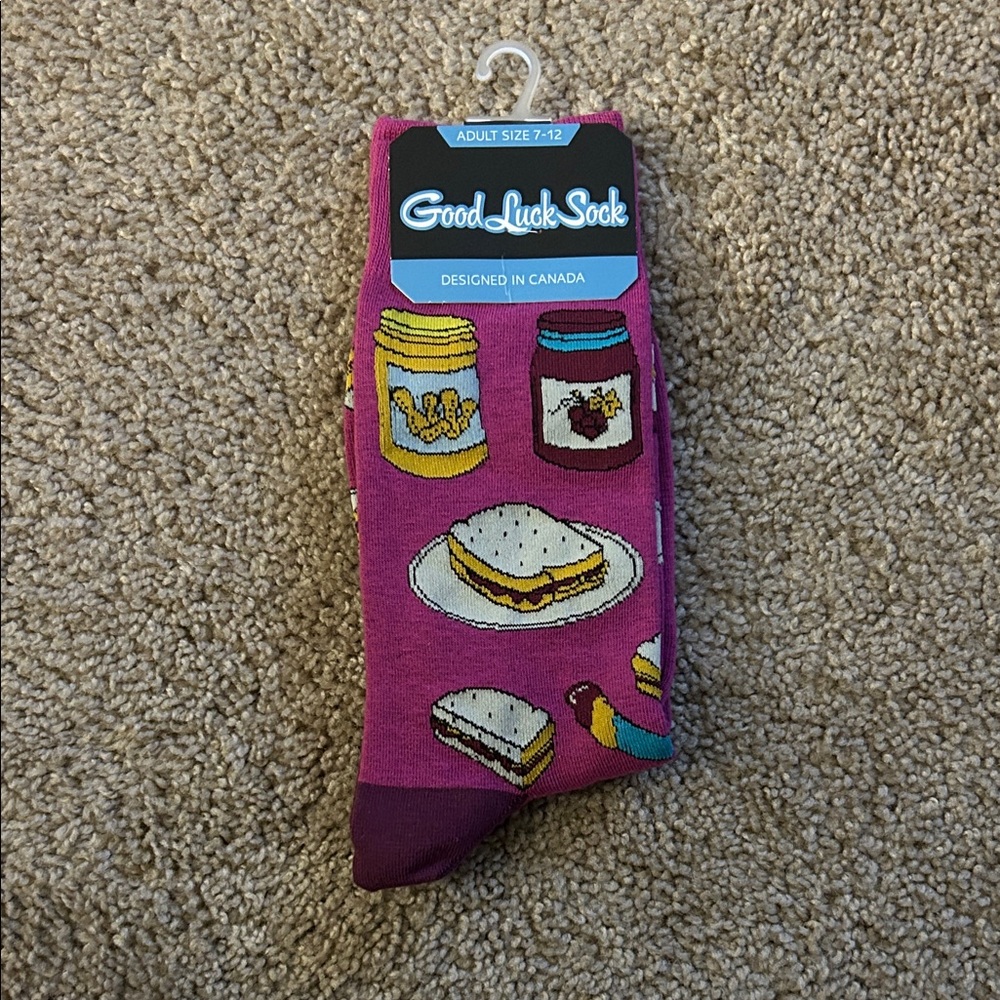 Good Luck Socks Unisex Peanut Butter Jelly Crew Socks
